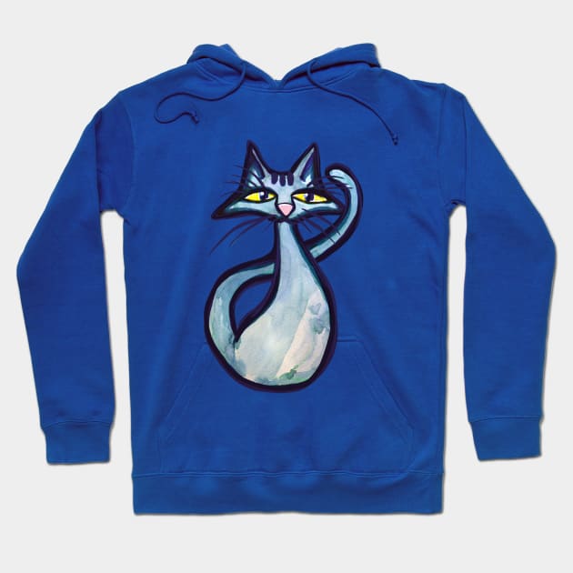 Kitty Cat Blues Hoodie by bubbsnugg